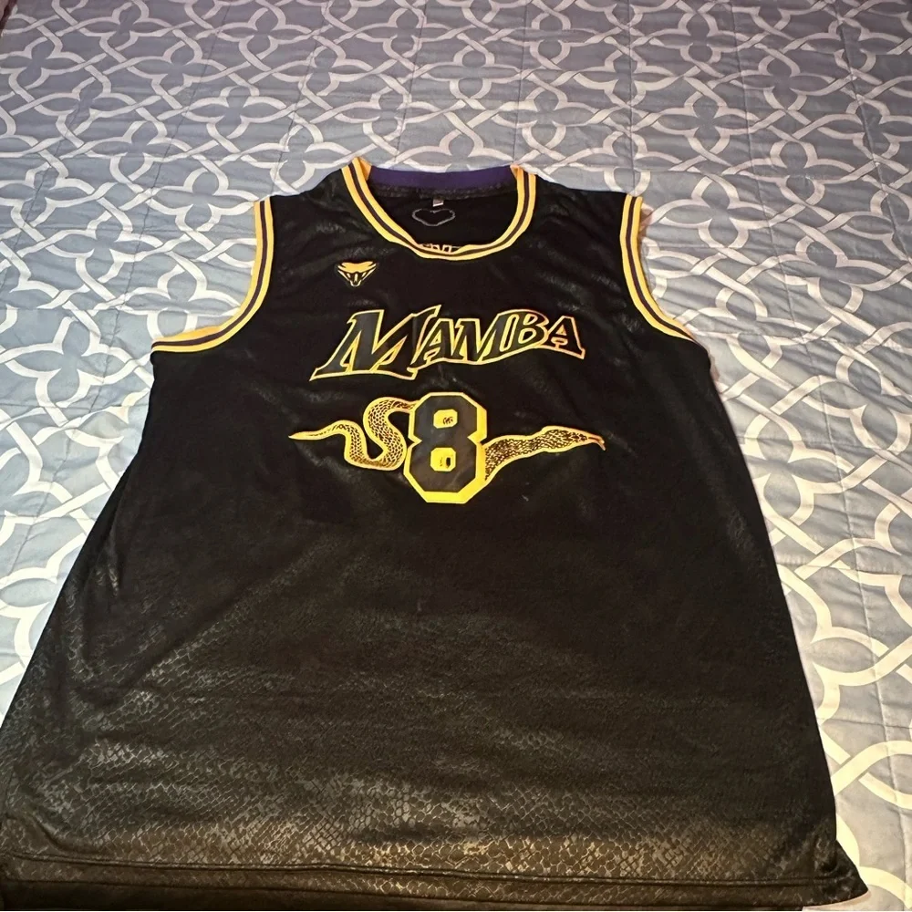 Kobe Bryant Los Angeles Lakers Black Mamba Novelty Jersey – Men’s XXXLarge 🐍💜💛 - Picture 2 of 8